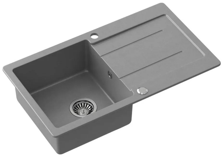 Samona - Кухненска мивка SAMONA 77x44 cm гранит/сива