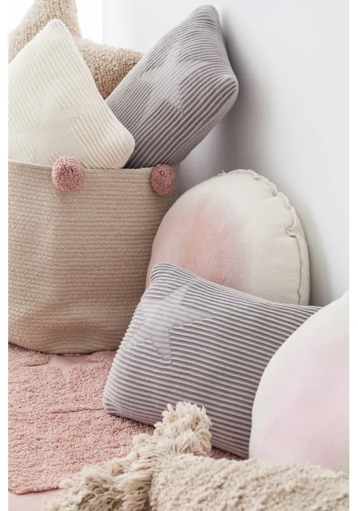 Кремава текстилна детска кошница за играчки ø 30x30 cm Bubbly – Lorena Canals