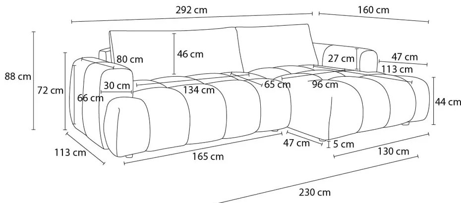 Тъмносин сгъваем/с място за съхранение ъглов диван (десен ъгъл) Fuji – Bobochic Paris