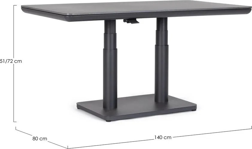 Алуминиева градинска маса за хранене 80x140 cm Miguel – Bizzotto