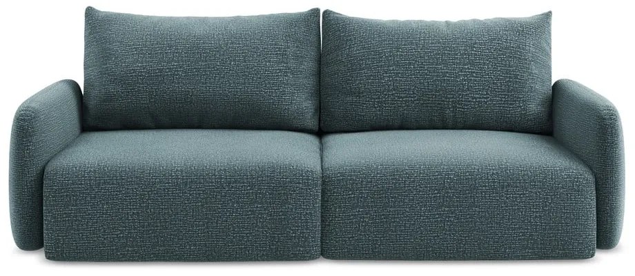 Тюркоазен разтегателен диван с място за съхранение 238 cm Kalena – Makamii