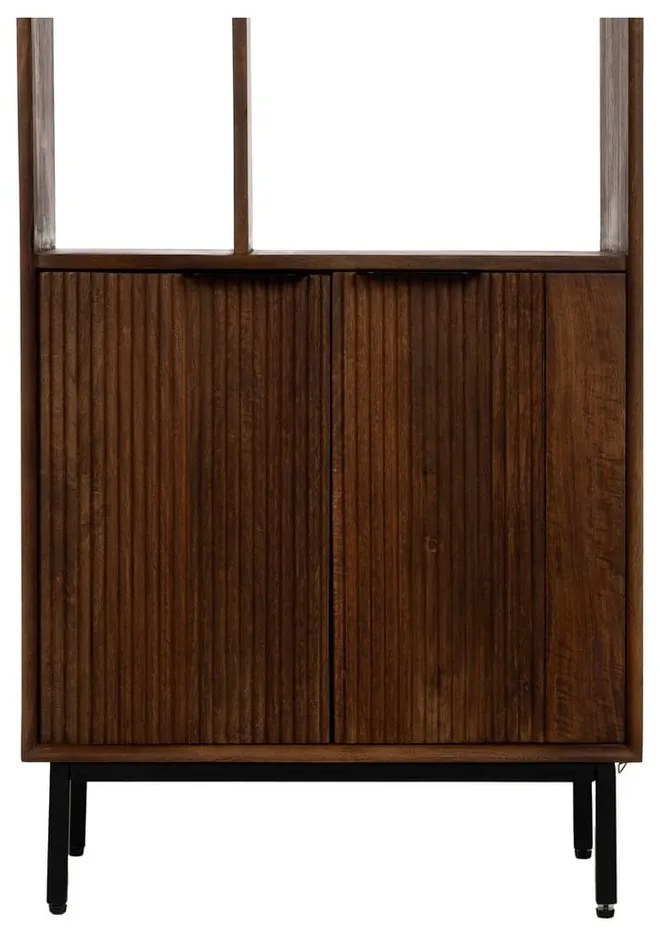 Кафява библиотека от масивно манго 60x190x30 cm Sagara – Ixia