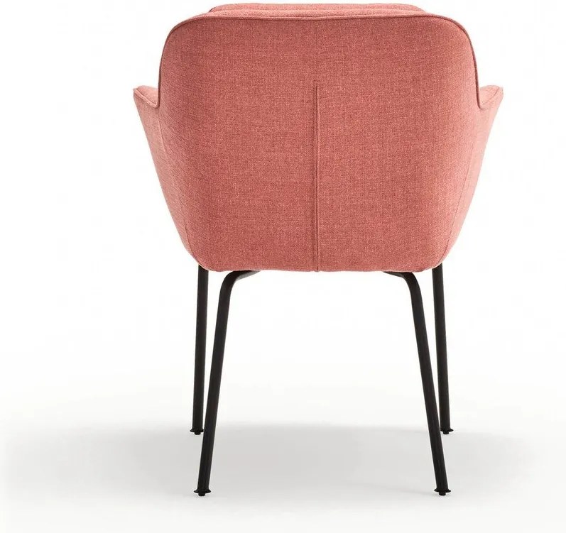 Розов тапициран трапезен стол с подлакътници Sadira – Teulat