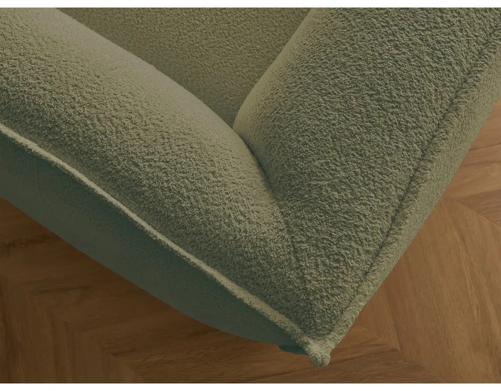 Зелен диван от прежда с примки от букле 242 cm Giorgia – Bobochic Paris