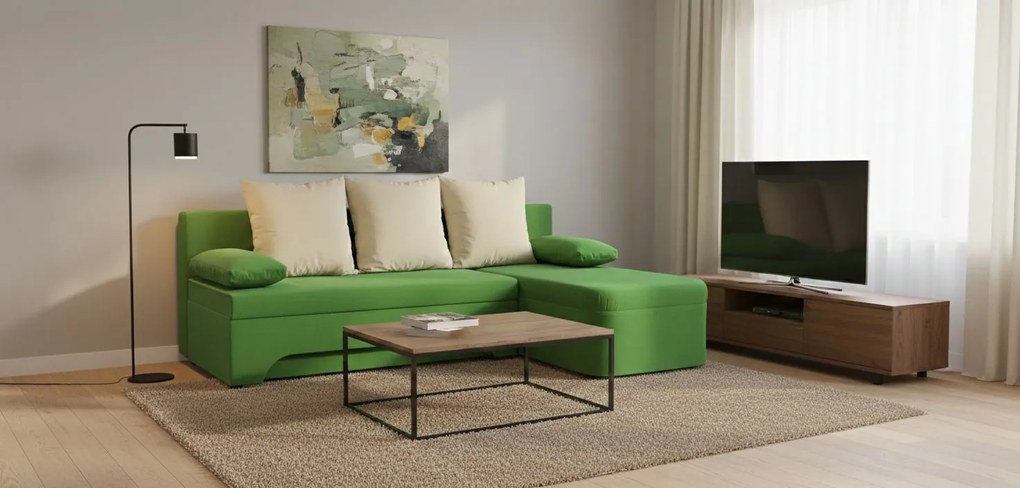 Ъгъл диван Lamor-Green - White