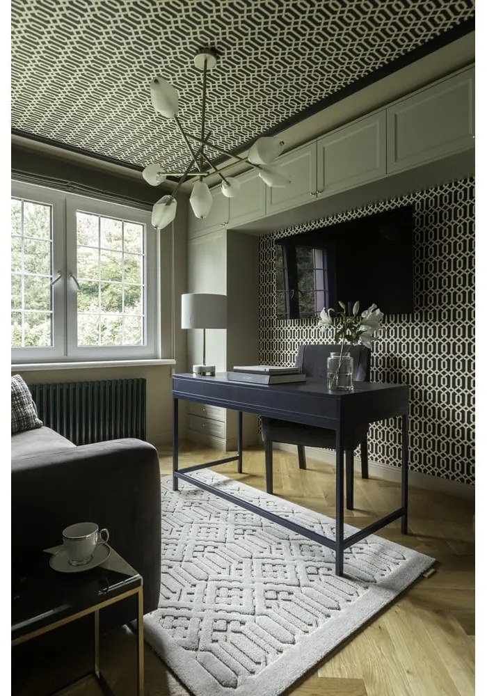 Светлосив вълнен килим 160x230 cm Dive - Agnella