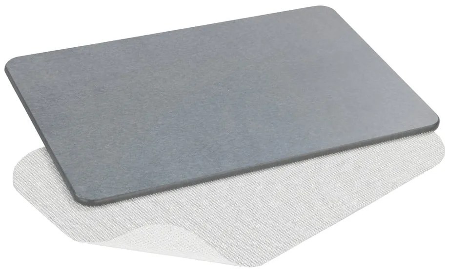 Сива диатомитена постелка за баня 60x39 cm Simi - Wenko