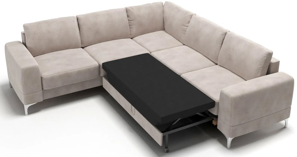 Ъглов диван Radial Max LTHR-Kokkino-Left