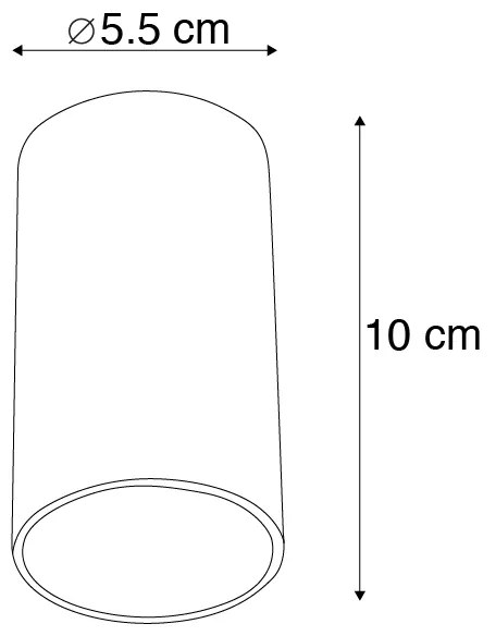 Интелигентен модерен спот черен Вкл. WiFi GU10 - Tuba