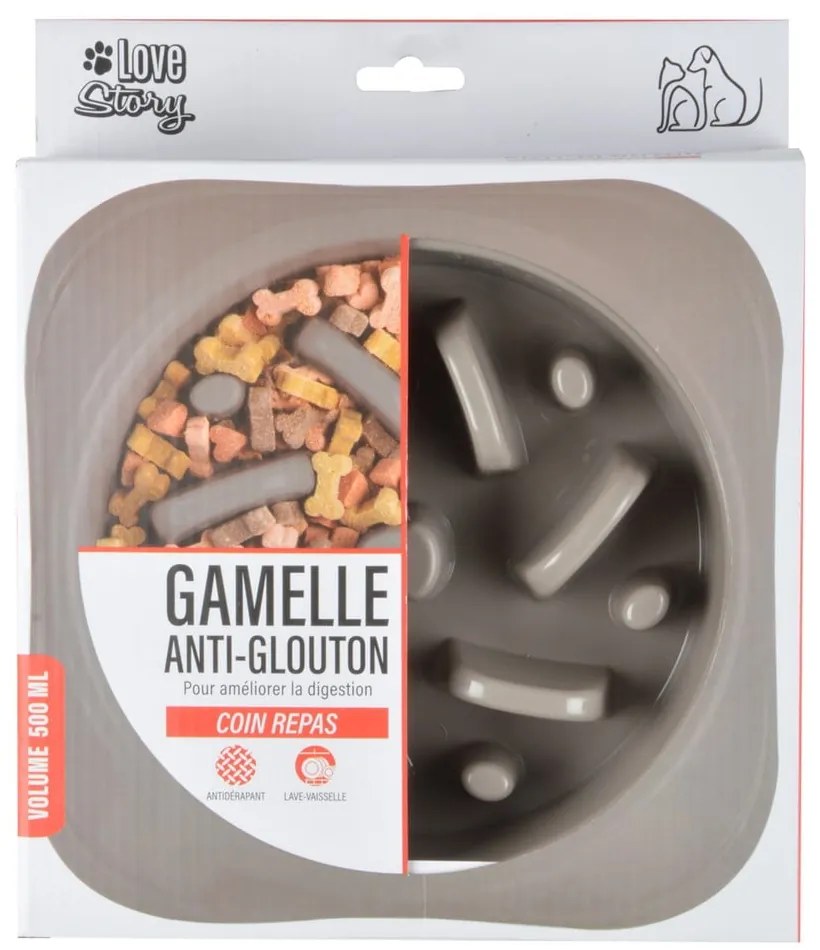 Пластмасова купичка за забавено преглъщане за куче – Love Story