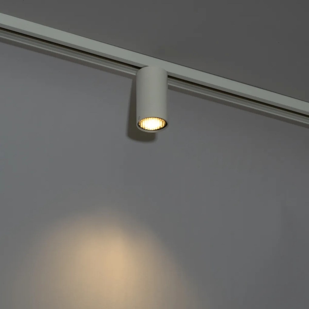 Модерен бял прожектор за 1-фазова релсова система GU10 35mm - Iconic Ruby Honey