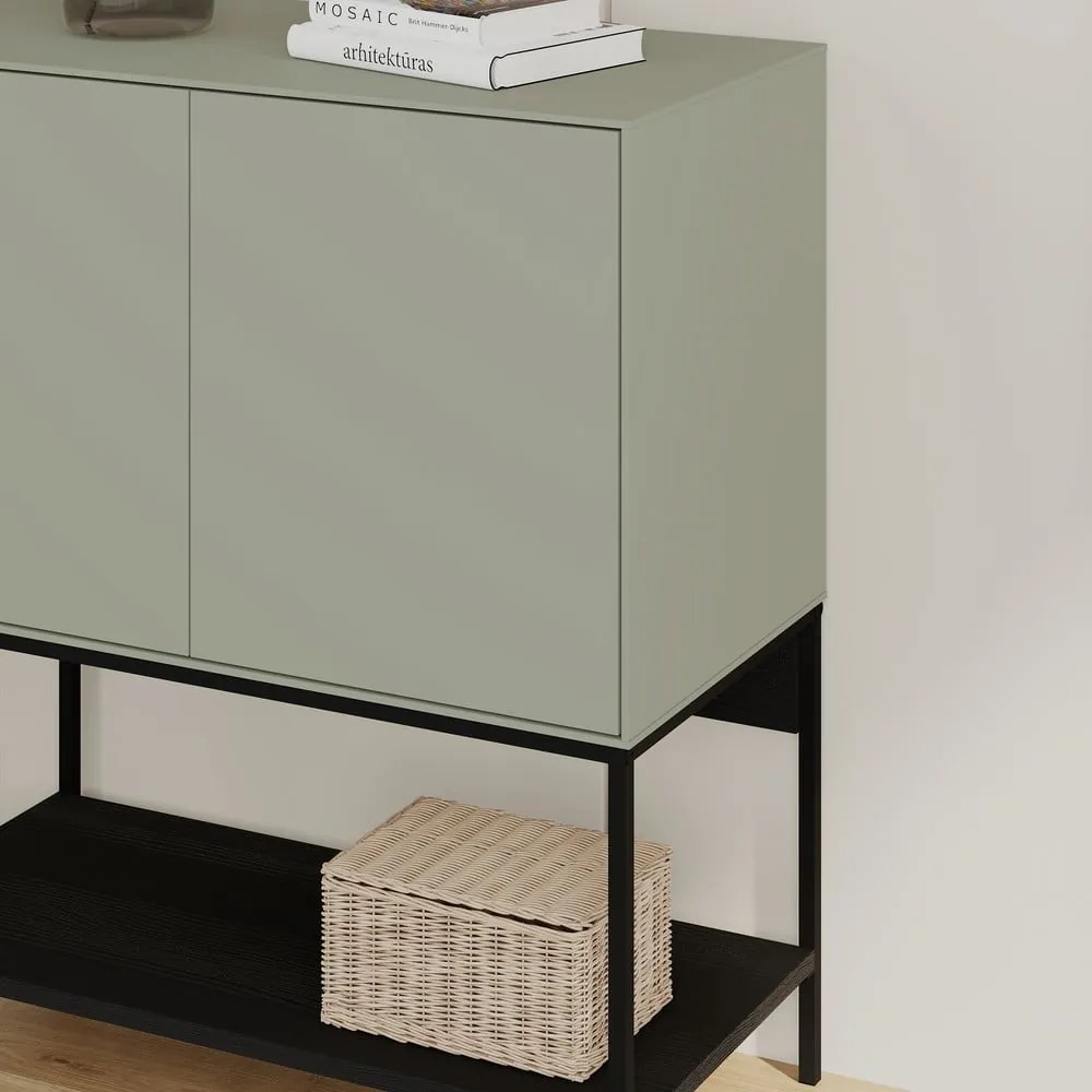 Зелено-черно шкафче 80x90x40 cm Amira – Marckeric