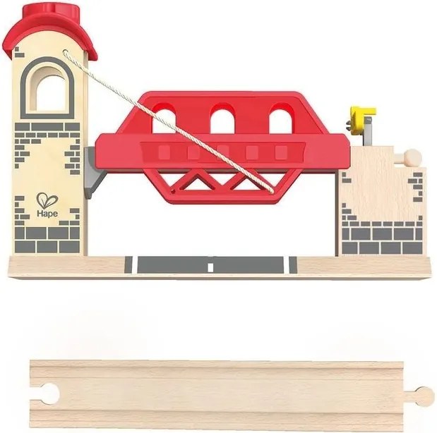 Hape - Дървена играчка, Железопътен повдигащ се мост