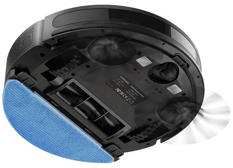Прахосмукачка робот със станция Lubluelu SL60 Plus, 42W, Моп, LiDAR, Автономия 120 минути, 2600 mAh, Черен