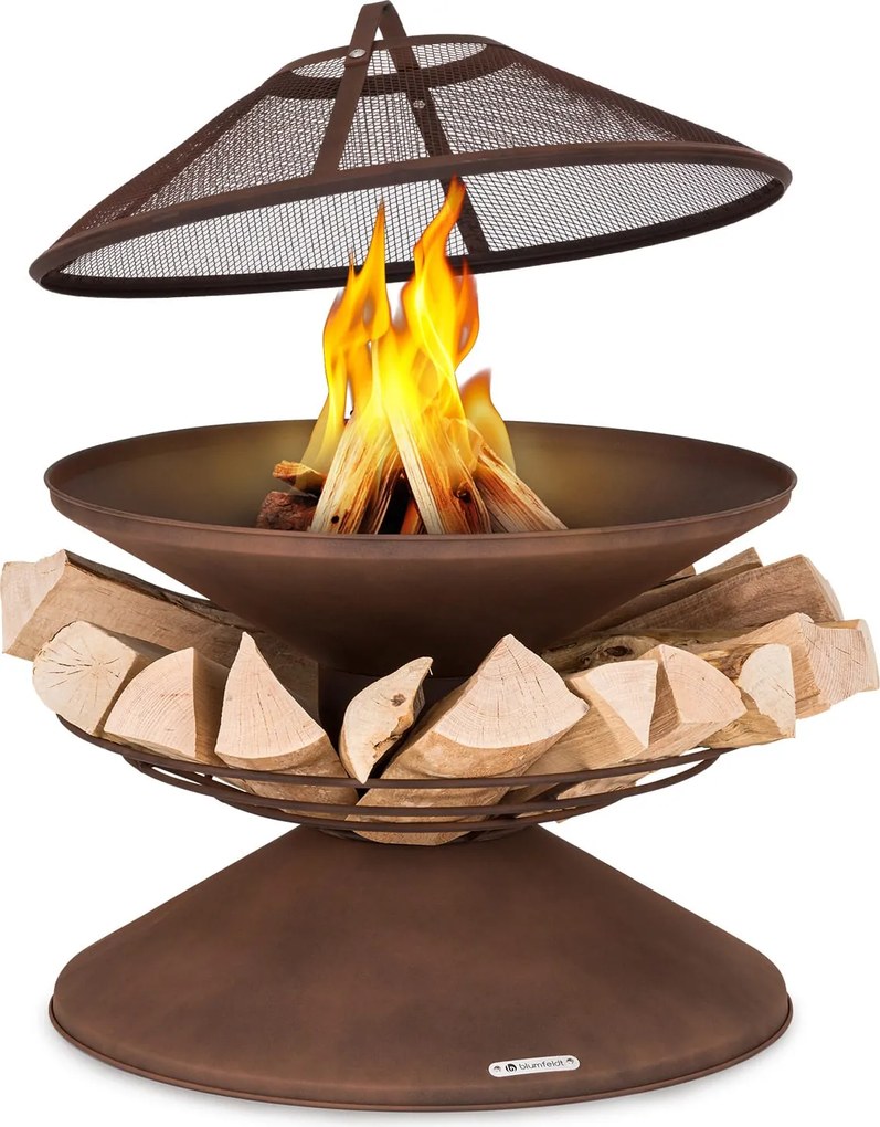 Blumfeldt Aguilera, огнище с грил, Ø 65 см, място за поставяне на дърва, стомана