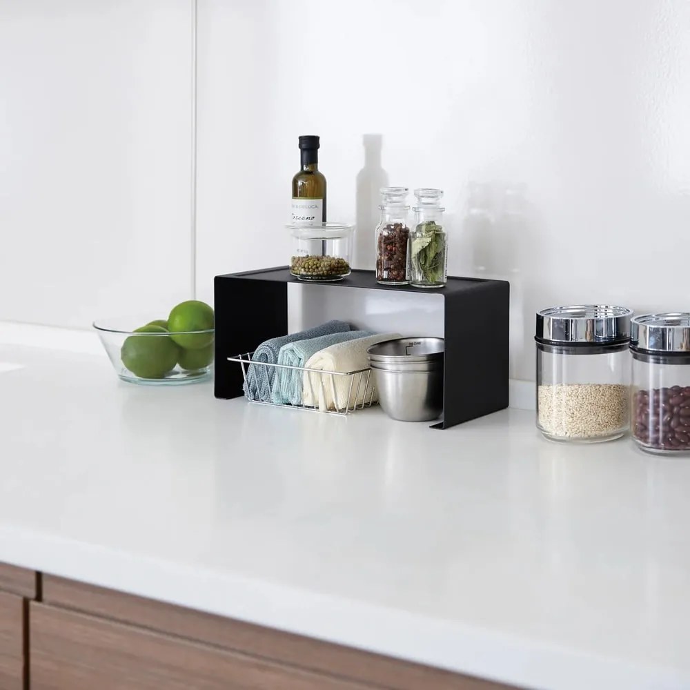 Черен метален допълнителен рафт 30,5x14 cm Tower – YAMAZAKI