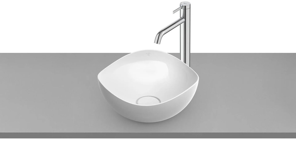 Умивалник върху плот, A327A15000, Roca, порцелан, бял, 38х38х18.1см