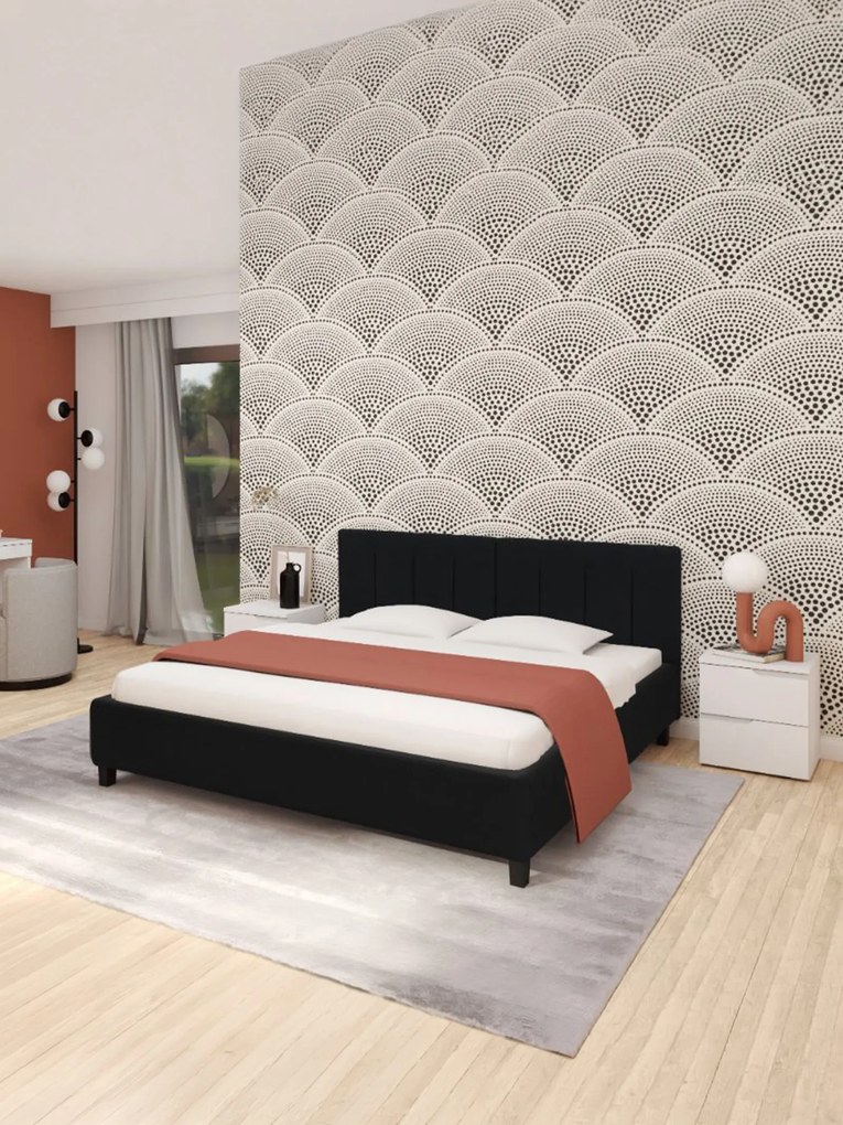 Тапицирано легло Erling-Графит-180 x 200