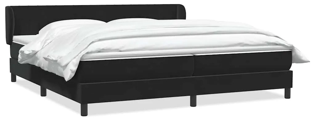 3317705 vidaXL Box Spring легло с матраци Black 180x210 cm Velvet