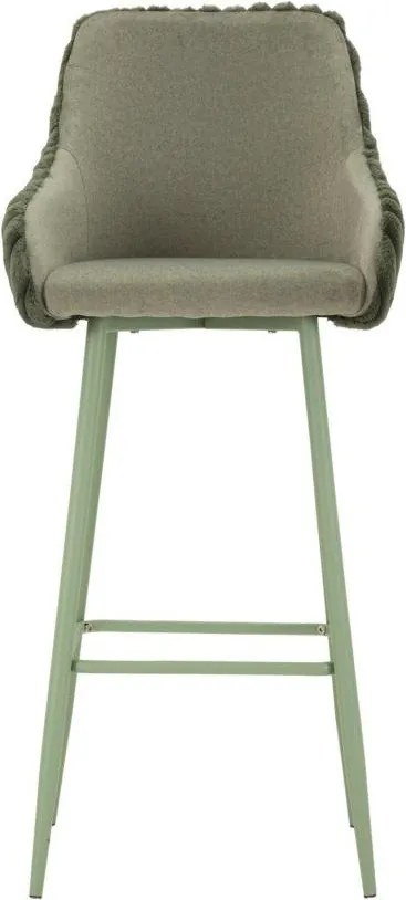 Зелени тапицирани бар столове в комплект с подлакътници 2 бр. (височина на седалката 78 cm) Alaska – Mauro Ferretti
