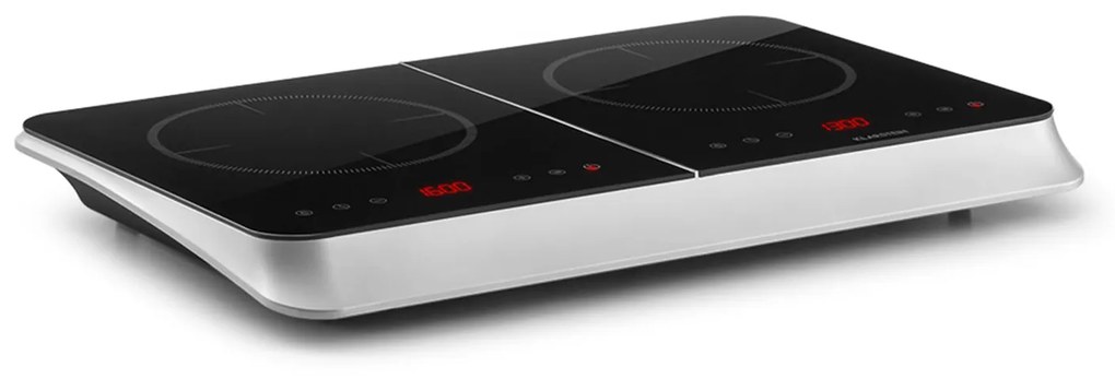 Klarstein InnoChef, индукционен готварски плот, стъклокерамичен, 3400 W, сензорно управление, сребърен