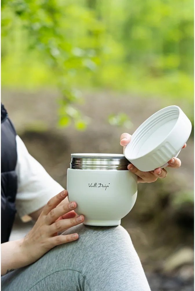 Бял термос за храна от неръждаема стомана 680 ml Fuori – Vialli Design