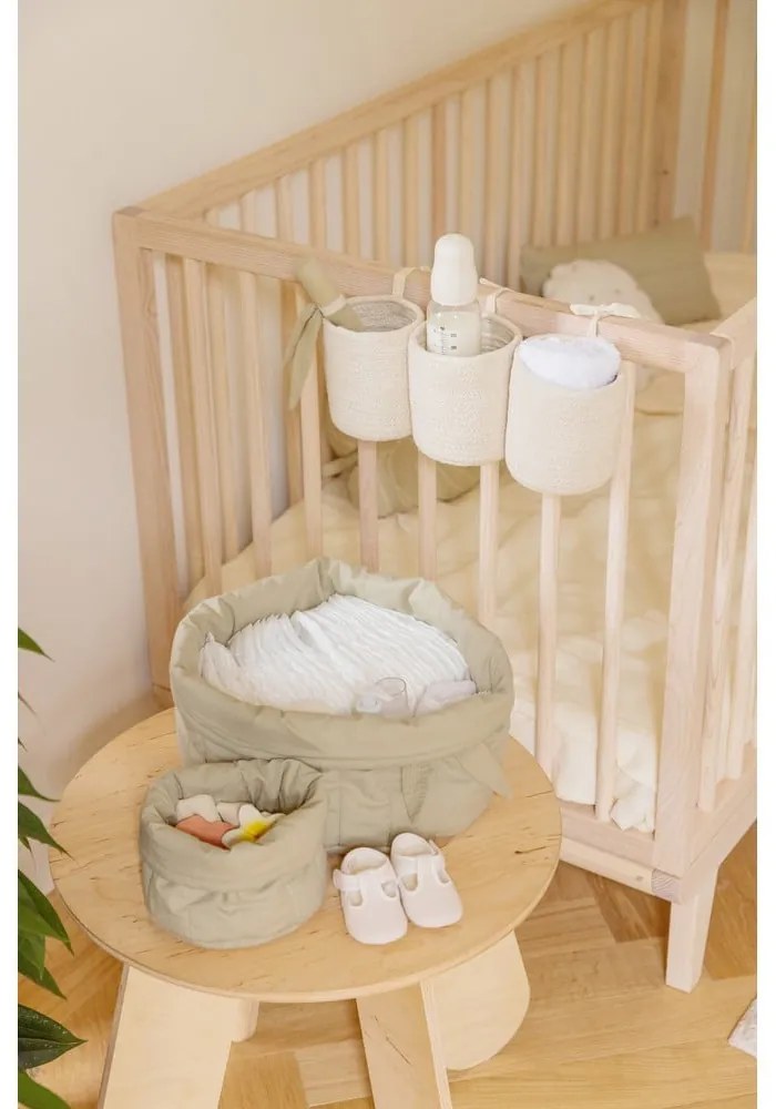 Светлозелени текстилни детски кутии за съхранение в комплект от 2 бр. ø 30x20 cm Bambie Olive – Lorena Canals