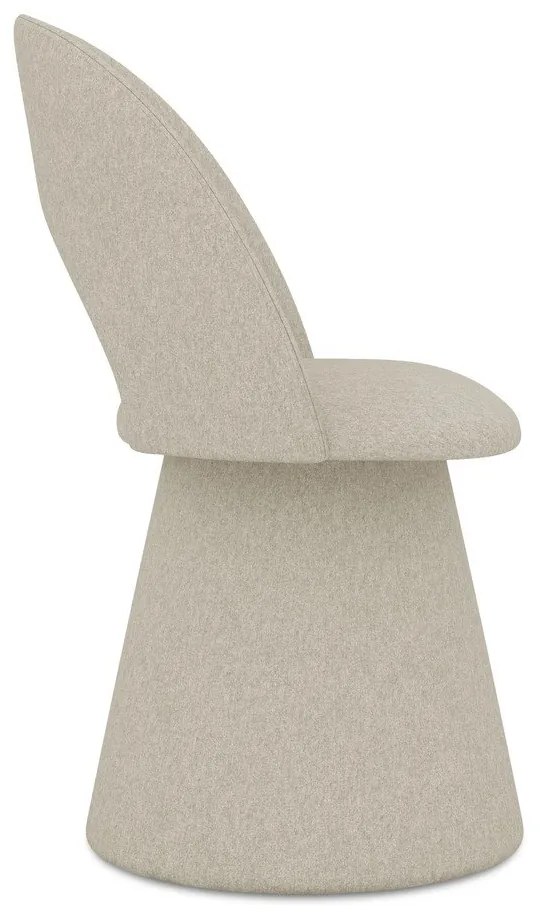 Бежов тапициран трапезен стол Kalo – Makamii