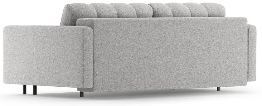 Светлосив разтегателен диван с място за съхранение от букле 222 cm Bali – Cosmopolitan Design