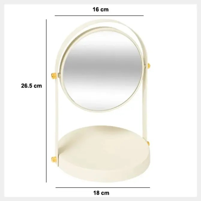 Огледало за баня 5five Ivory, Кръгло, Pivot Duo