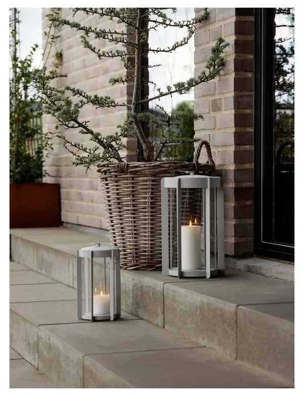 Светлосив LED фенер с USB (височина 35 cm) Firefly – Zone