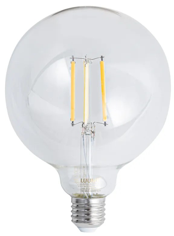 Комплект от 5 Интелигентни димируеми LED крушки E27 G125 прозрачни 7W 806lm 2700-6500K