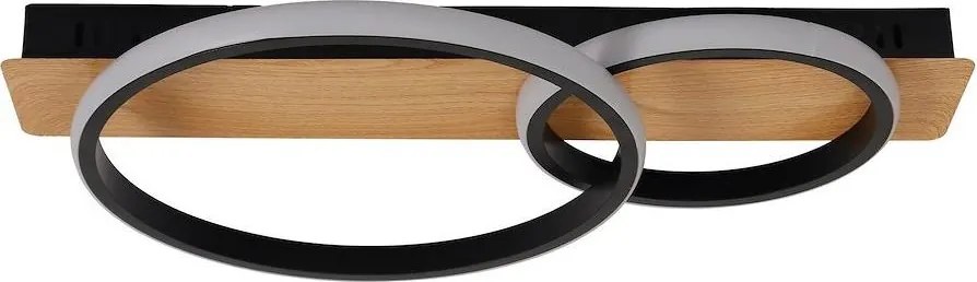 LED таванно осветително тяло ROWENA LED/14W/230V черно/кафяво