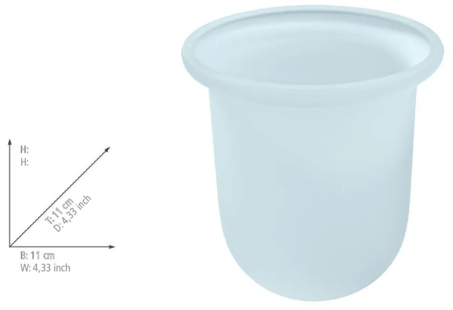 Стъклен контейнер за четка за тоалетна - Wenko