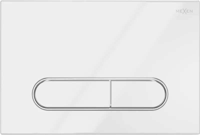 Mexen Fenix 11 бутон за промиване, лъскаво бяло - 601100