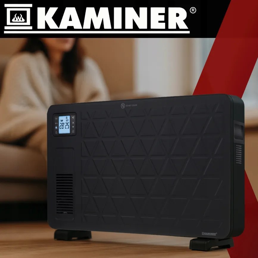 Енергоспестяващ електрически конвекторен нагревател KAMINER ZIFLO 2300W с WIFI и дистанционно управление