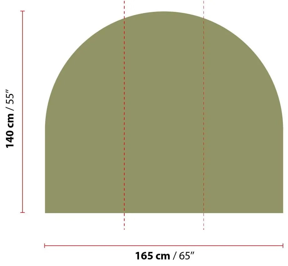 Стикер за стена 165x140 cm Olive Green - Ambiance