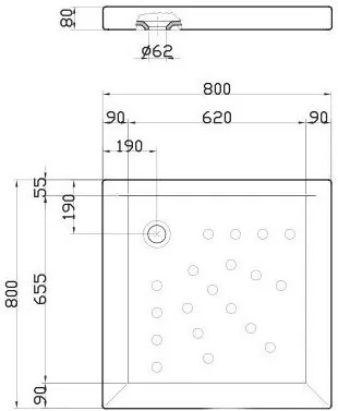 Душ SANITANA Anabela квадрат-70 x 70 см.