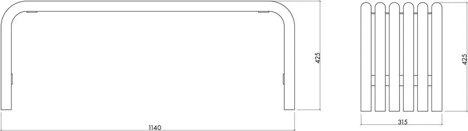 Бежова градинска пейка метална Nokk – noo.ma