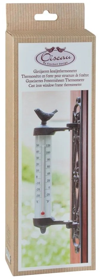 Чугунен стенен термометър Dekor Bird, височина 27,3 cm - Esschert Design