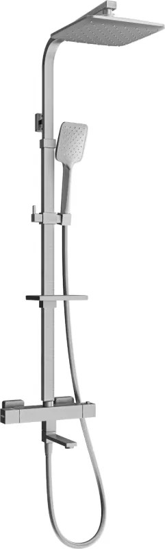 Mexen CQ62 комплект вана-душ с дъждовен душ и термостатичен смесител, графит - 779106295-66