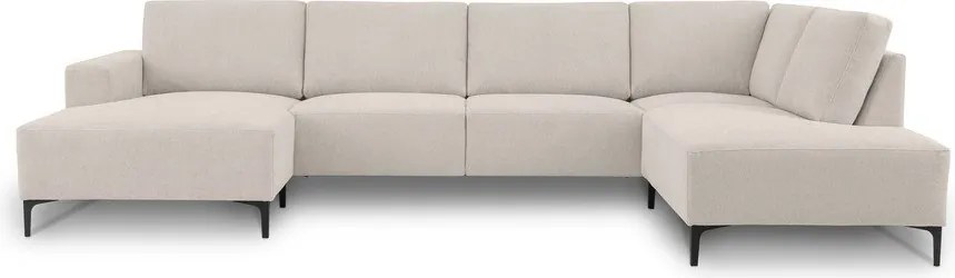 Бежов шенилов ъглов диван (десен ъгъл/U форма) Fabian – Scandic