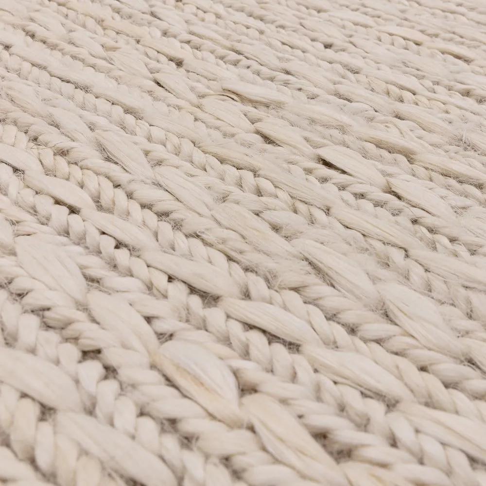 Кремав ръчно изработен ютен килим 120x170 cm Oakley – Asiatic Carpets