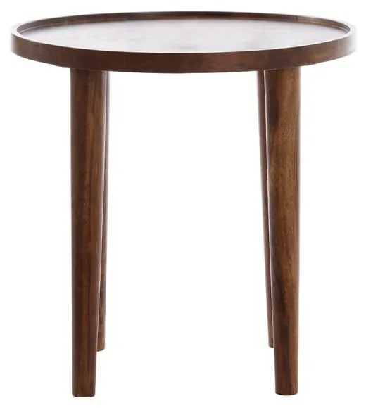 Кръгла странична масичка от масивна акация ø 45 cm Qiano – Light & Living