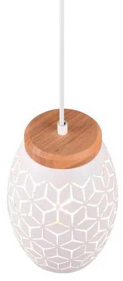 Бяла висяща лампа ø 15 cm Bidar - Trio