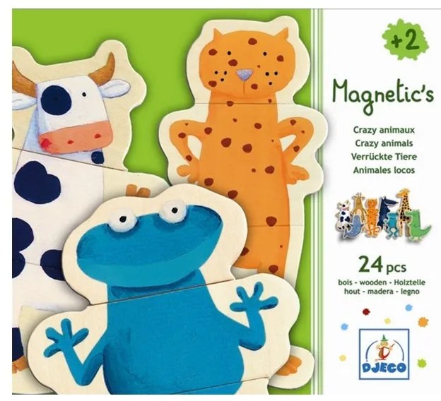 Djeco - Магнити дървени Crazy Animals DJ03111G