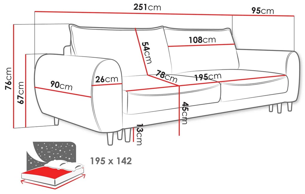 Диван Nosa двуместен-Anthraki