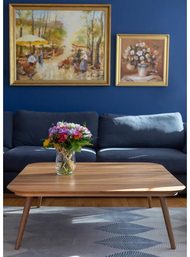 Масичка за кафе от ясенова дървесина, 110 x 110 cm Contrast Tetra - Ragaba