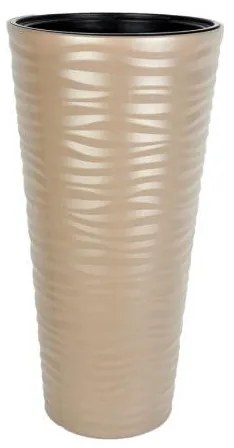 Serinova - Пластмасова кашпа ф40xh80см, 13,7л, мока-(KVT3)