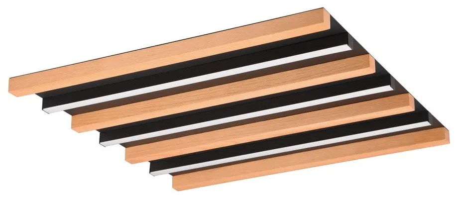 Черно и естествено LED затъмняващо се осветително тяло за таван 6x46 cm Fontana – Trio